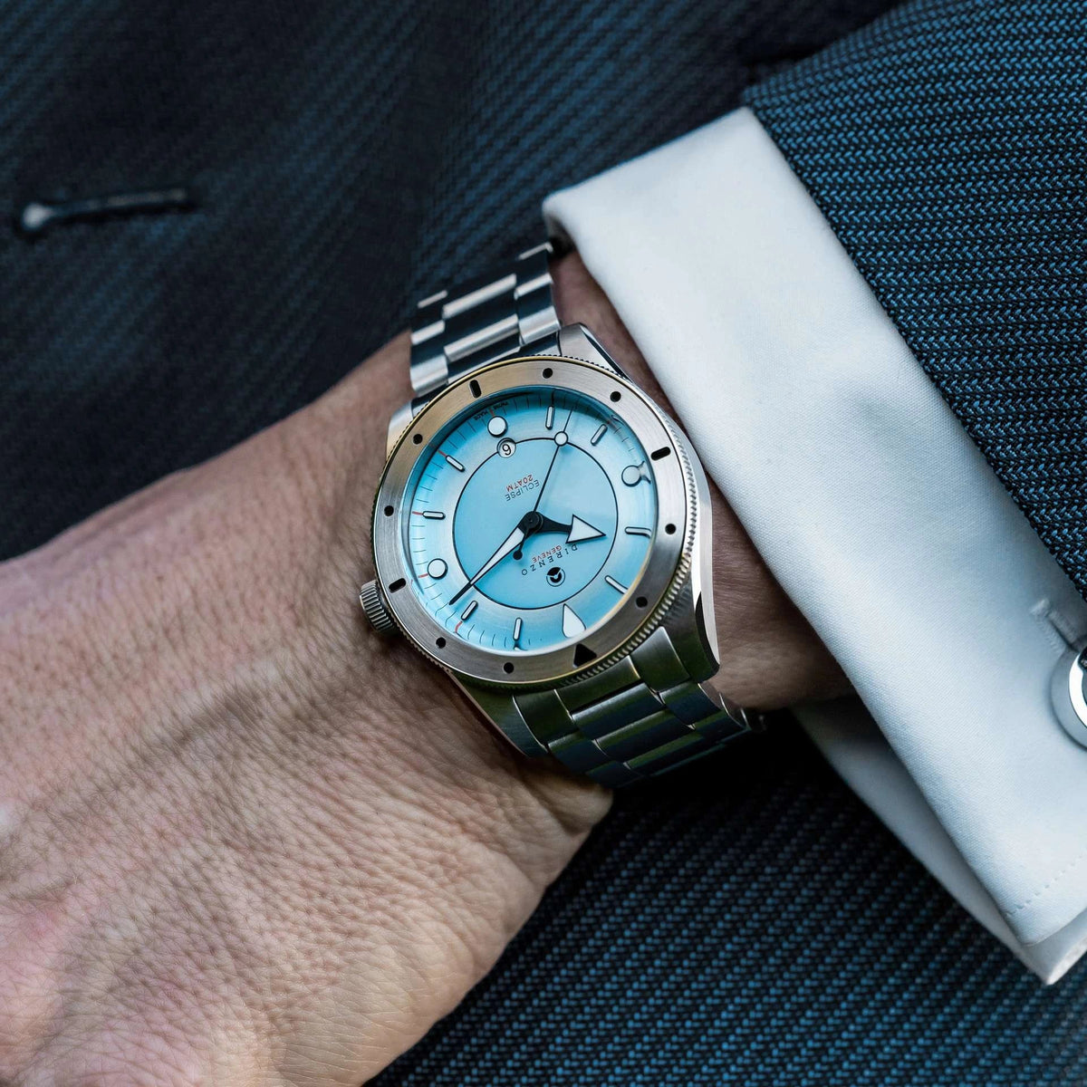 DIRENZO DRZ 03V2 SEA AQUA BRACELET 40MM WITH DATE UAE