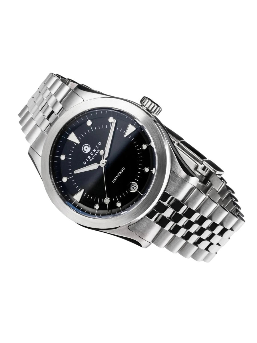 DIRENZO DRZ 07 RETRO DRESS BLACK BRACELET 37MM WITH DATE UAE