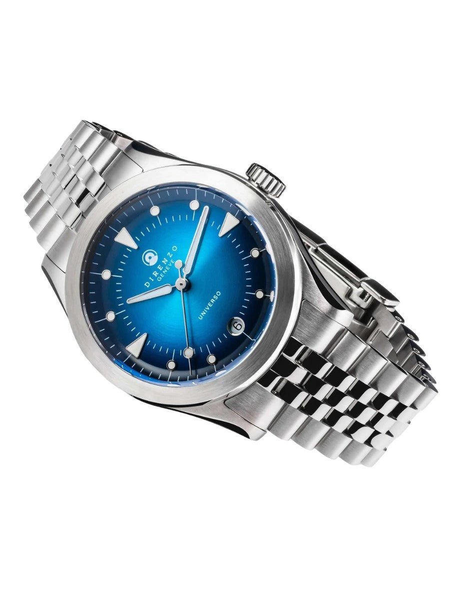 DIRENZO DRZ 07 RETRO DRESS BLUE BRACELET 37MM WITH DATE UAE