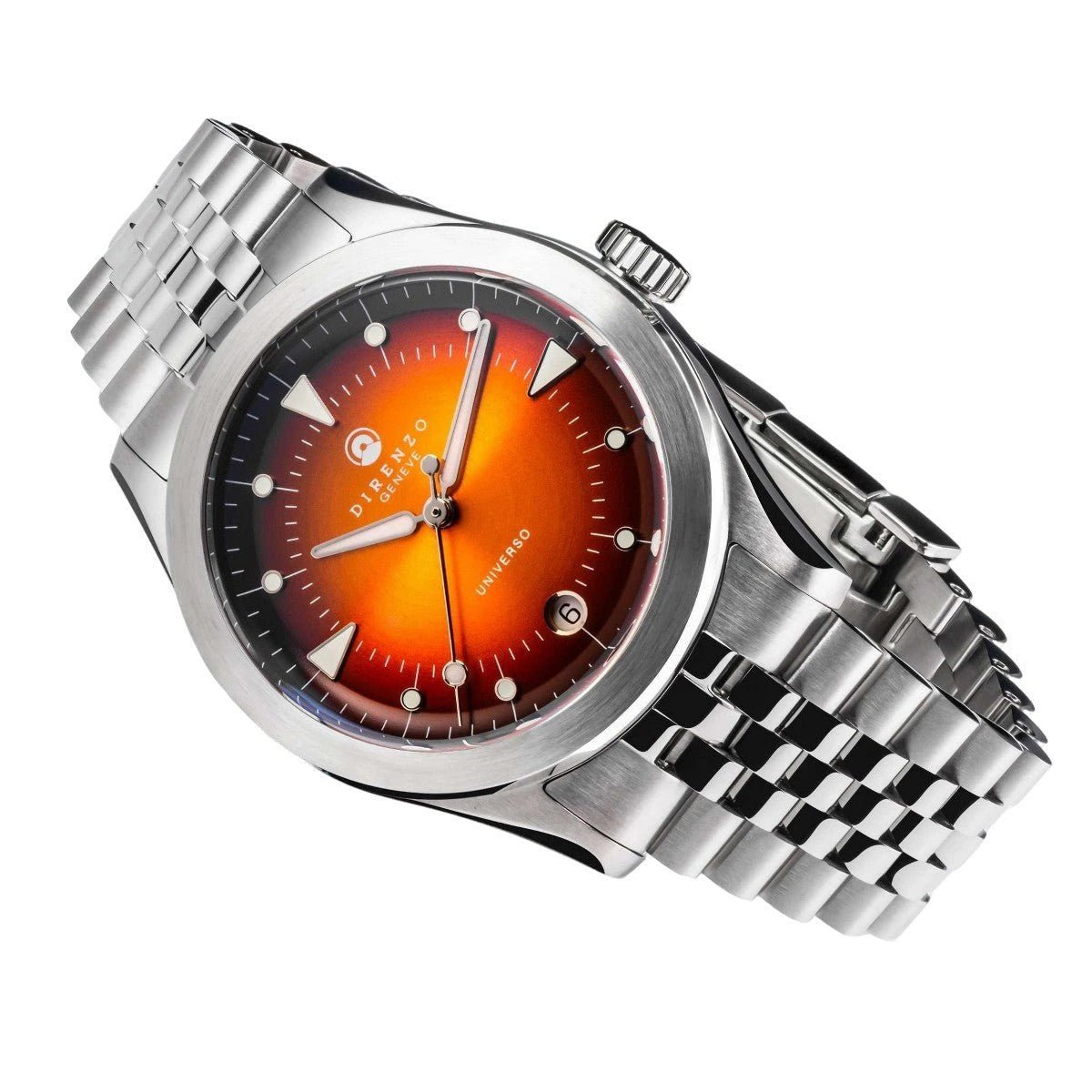 DIRENZO DRZ 07 RETRO DRESS ORANGE BRACELET 37MM WITH DATE UAE