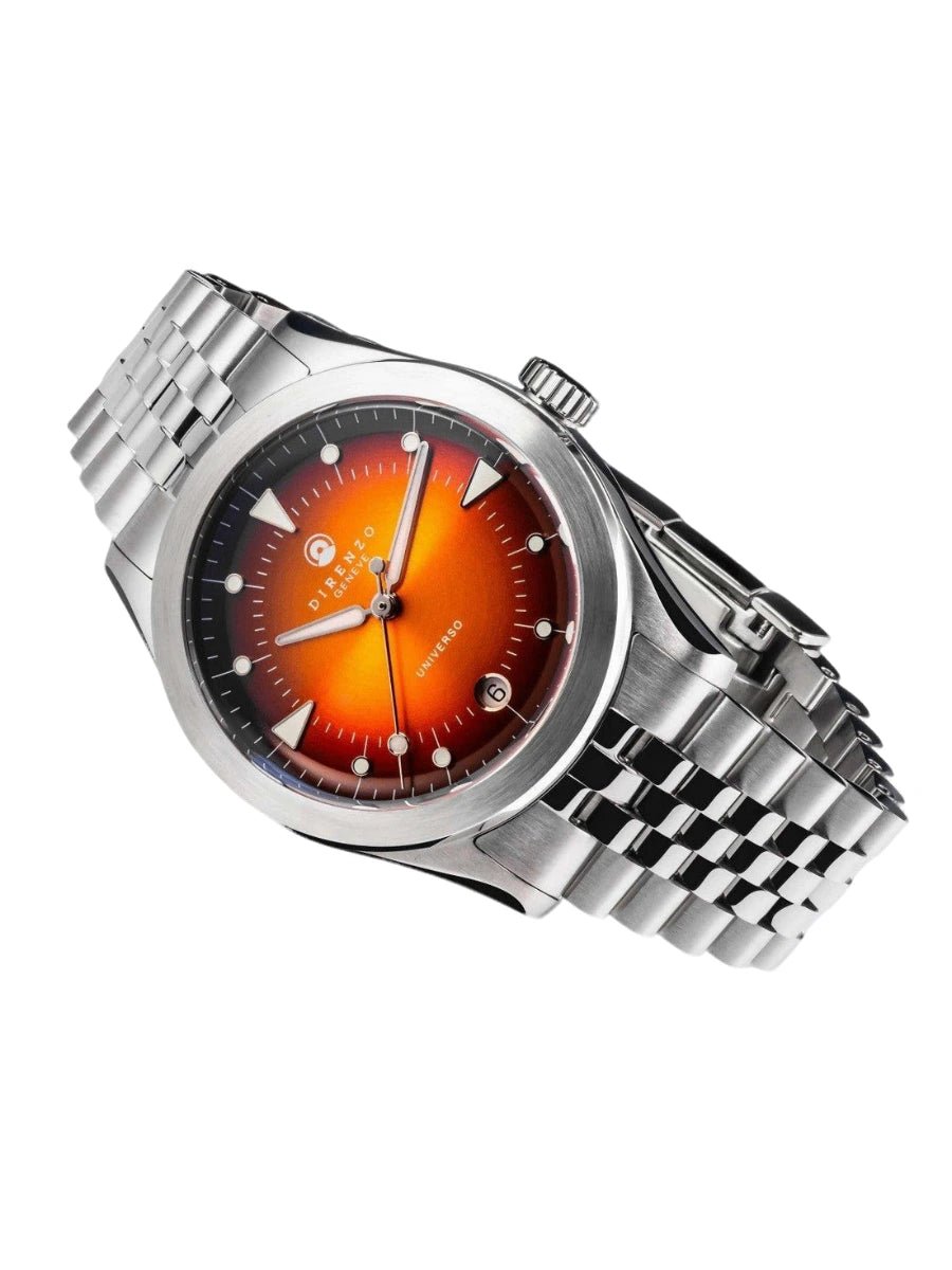 DIRENZO DRZ 07 RETRO DRESS ORANGE BRACELET 37MM WITH DATE UAE