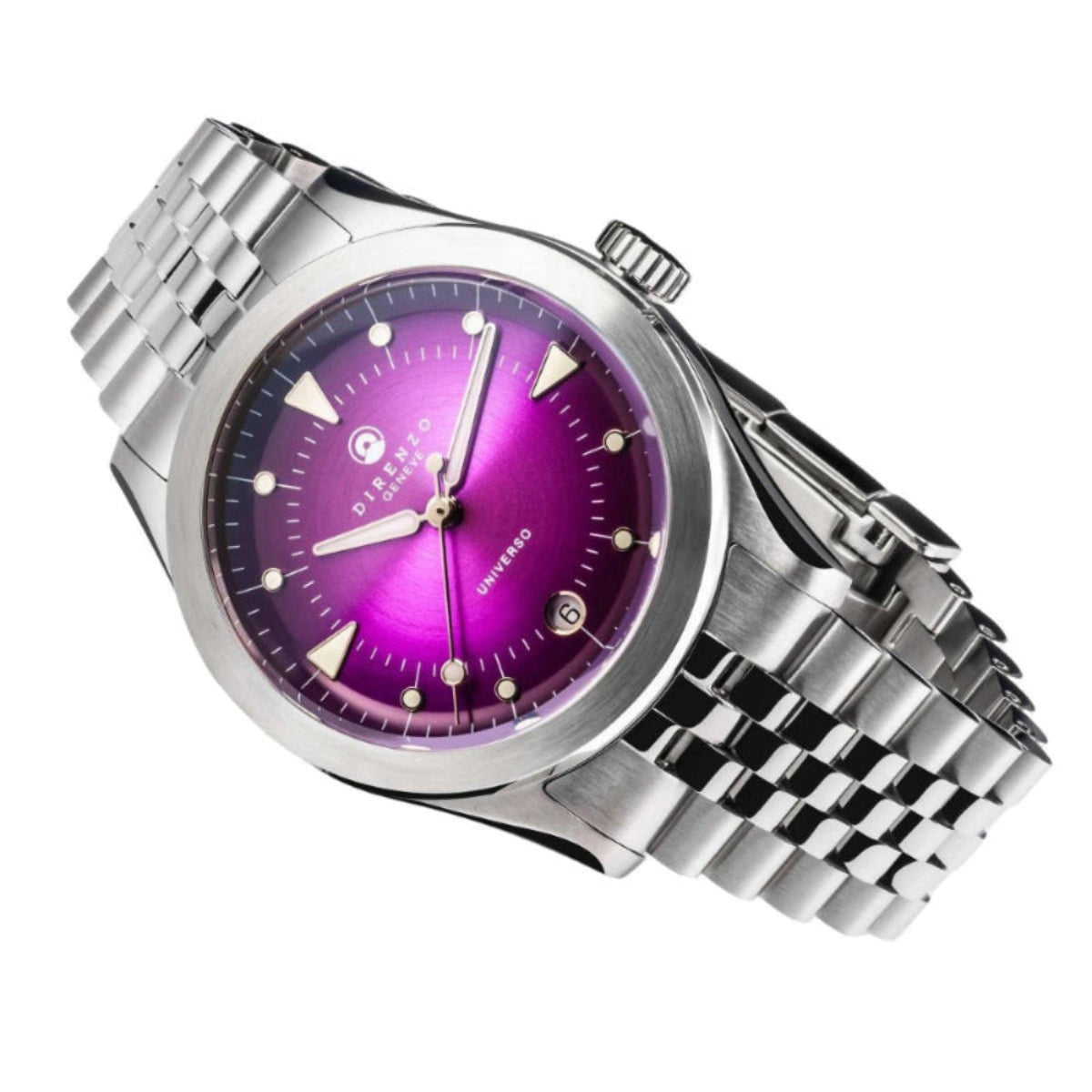 DIRENZO DRZ 07 RETRO DRESS PURPLE BRACELET 37MM WITH DATE UAE