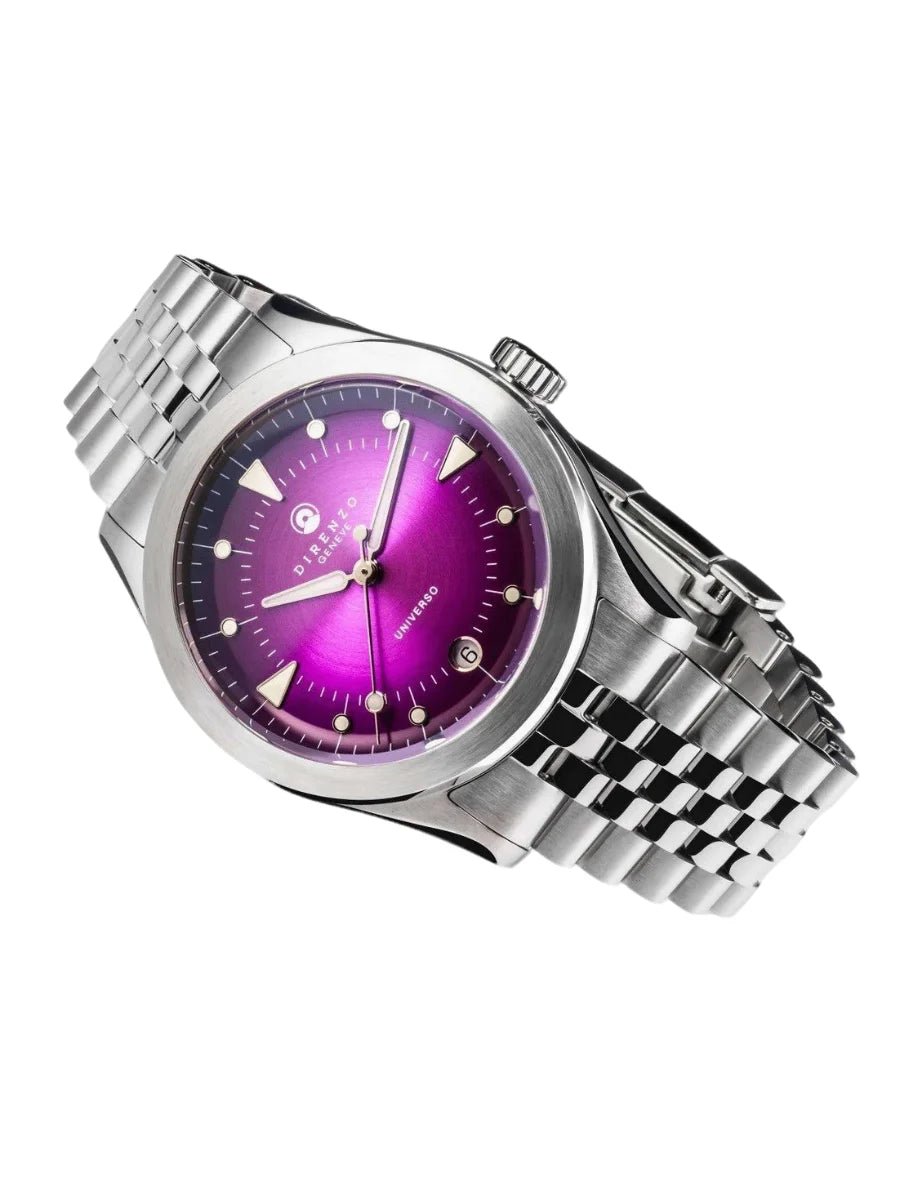 DIRENZO DRZ 07 RETRO DRESS PURPLE BRACELET 37MM WITH DATE UAE