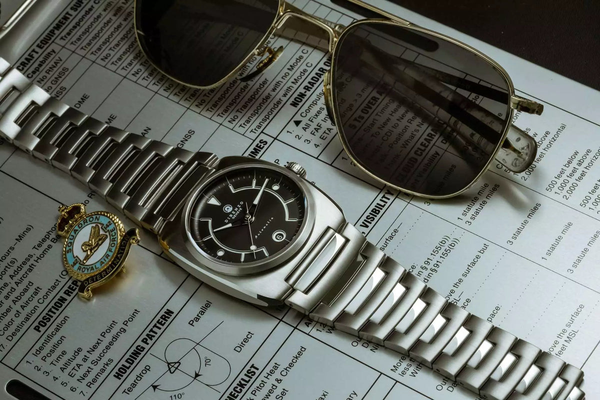 DIRENZO DZR 02 RETRO DRESS BLACK BRACELET 39MM WITH DATE UAE