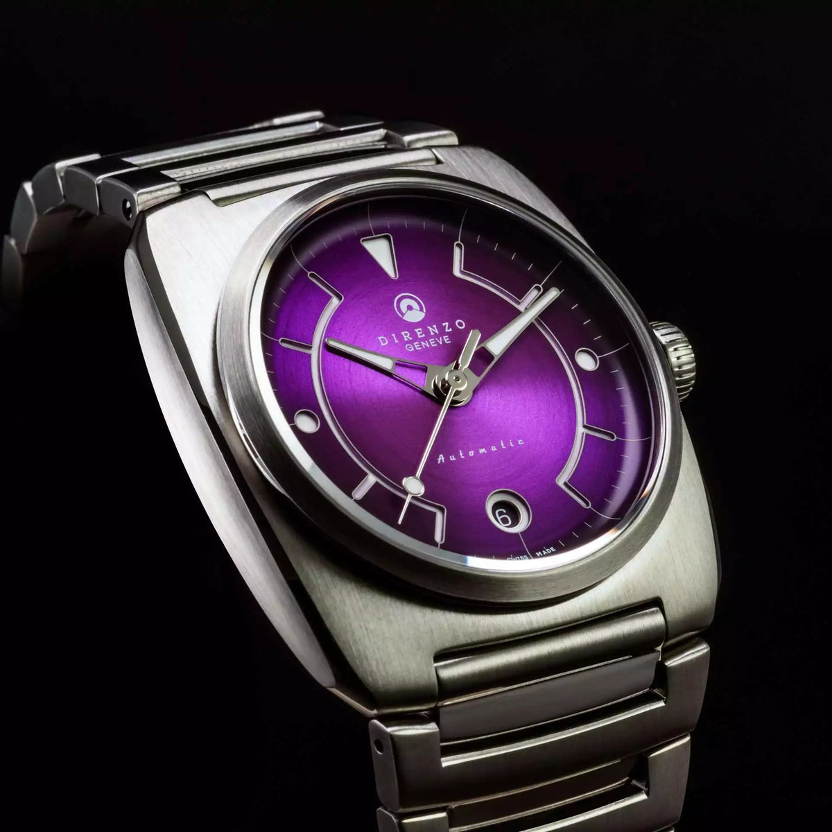 DIRENZO DZR 02 RETRO DRESS PURPLE BRACELET 39MM WITH DATE UAE