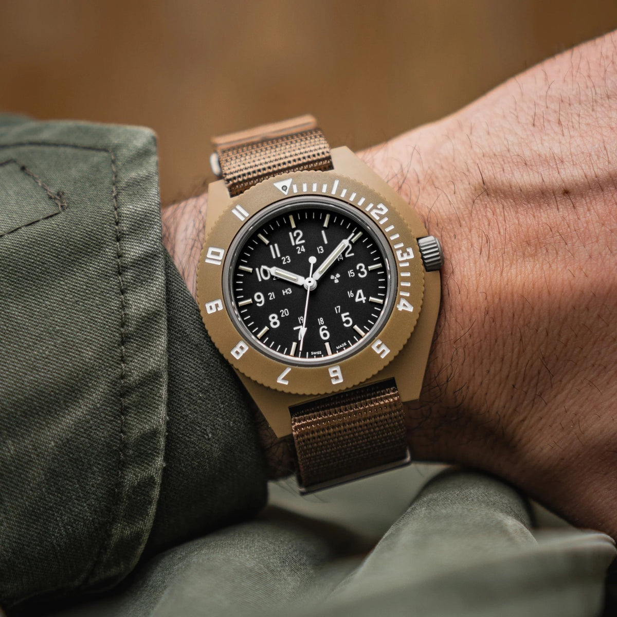 MARATHON AIR PILOT'S NAVIGATOR DESERT TAN 41MM DEFSTAN UAE