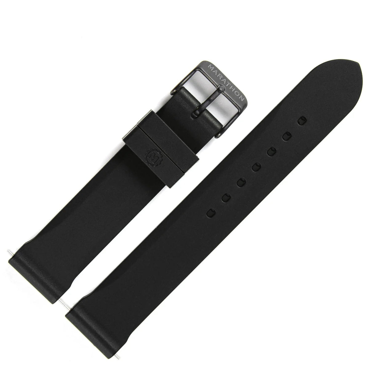 MARATHON BLACK 20MM ANTHRACITE TWO - PIECE RUBBER DIVE STRAP UAE