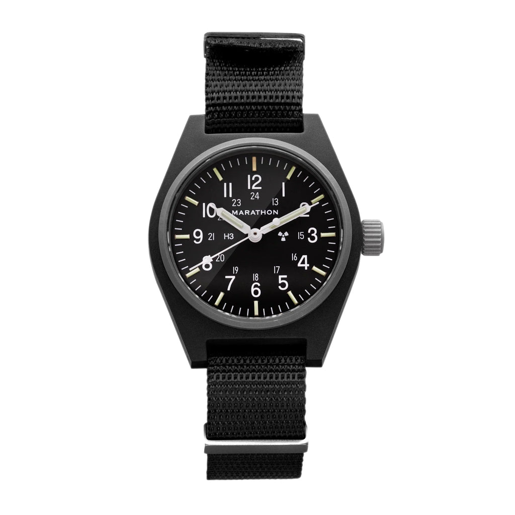 MARATHON LAND GENERAL PURPOSE MECHANICAL BLACK 34MM DEFSTAN – WATCHH