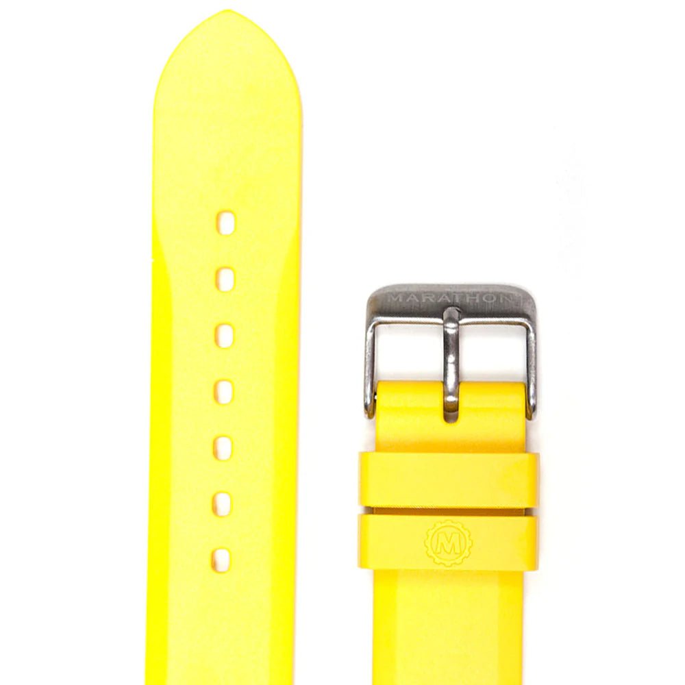 MARATHON YELLOW 20MM TWO - PIECE RUBBER DIVE STRAP UAE