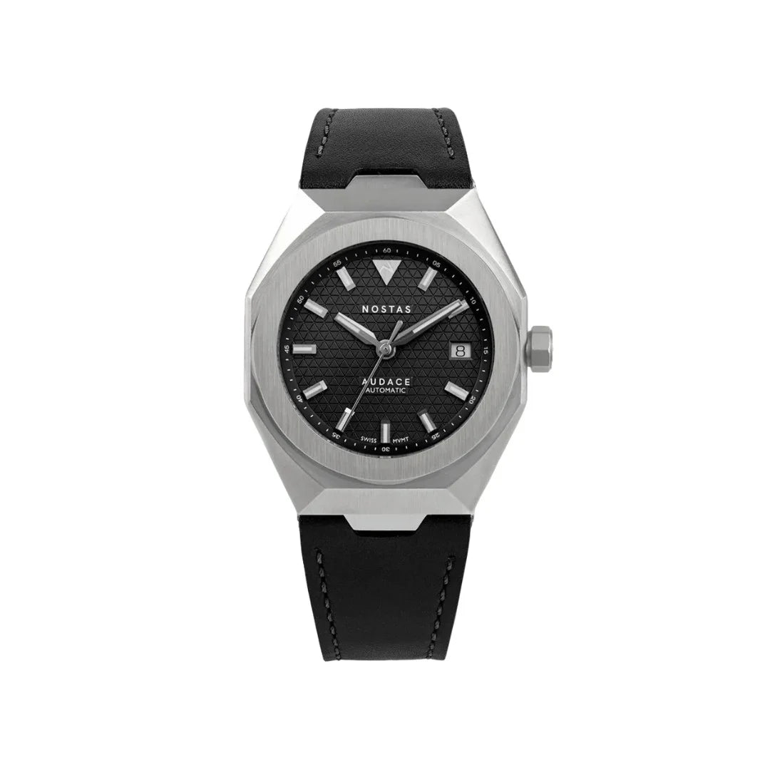 NOSTAS SPORTS AUDACE BLACK BLACK LEATHER 39MM UAE