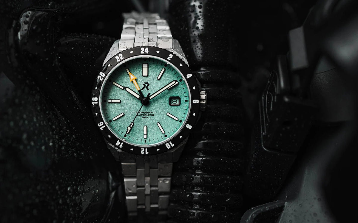 RZE GMT ASCENTUS TITANIUM AZURE BLUE WITH DATE 40MM UAE