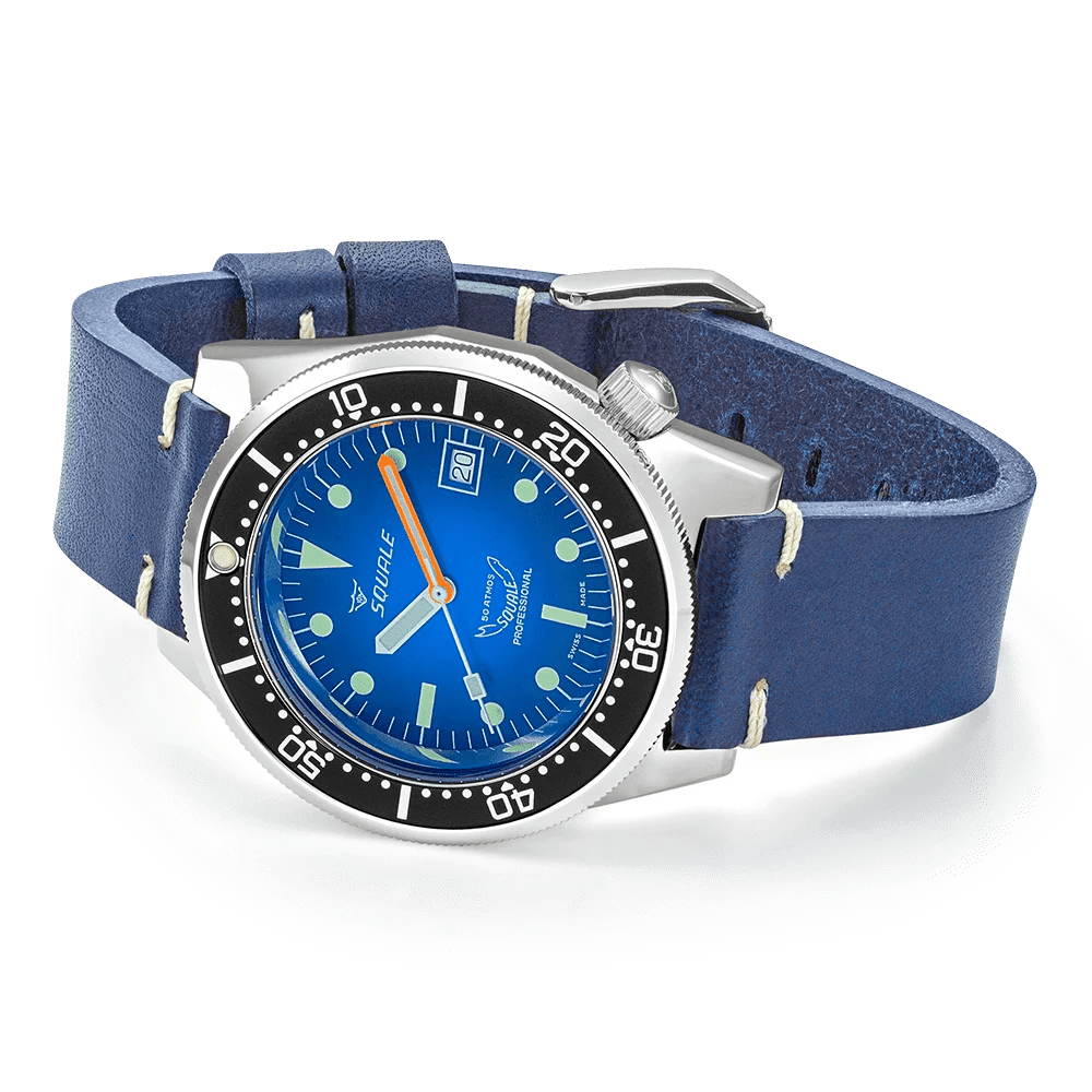 SQUALE SEA 1521 BLUE RAY LEATHER DATE UAE