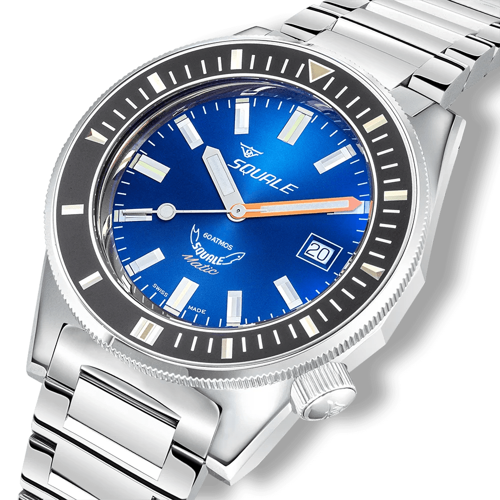 SQUALE SEA MATIC DARK BLUE BRACELET DATE UAE