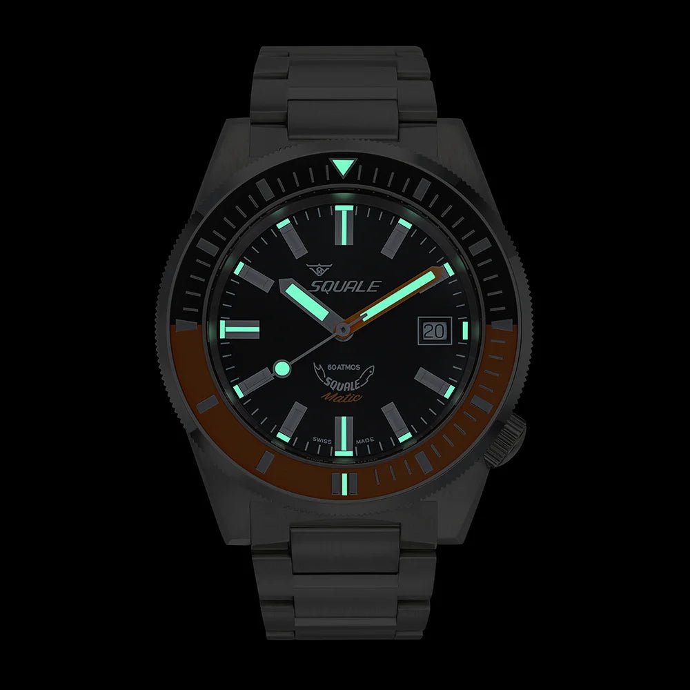SQUALE SEA MATIC SATIN ORANGE BRACELET DATE UAE