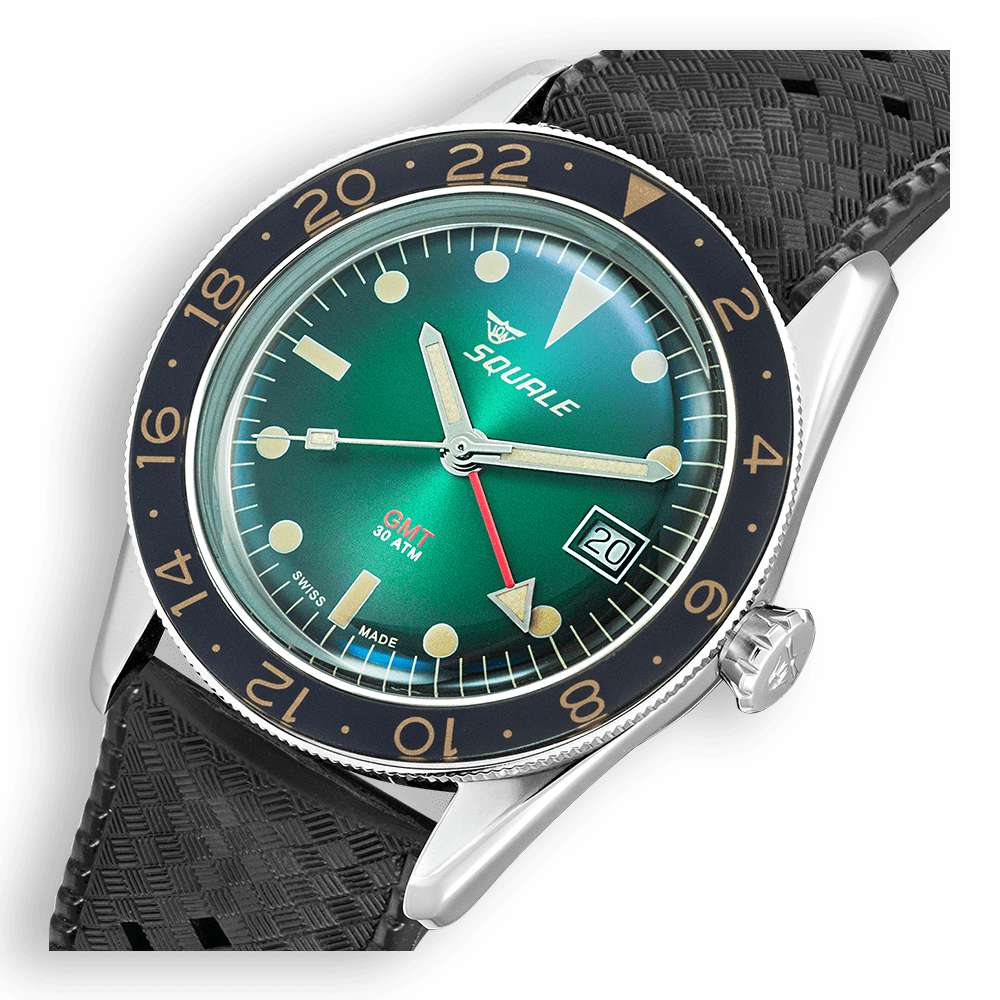 SQUALE SEA SUB - 39 GMT VINTAGE GREEN RUBBER DATE UAE