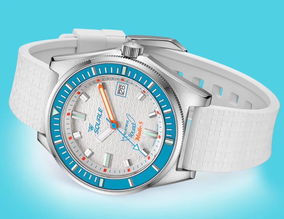 SQUALE Expands the Matic-S Collection With a Striking New White Dial - WATCHH
