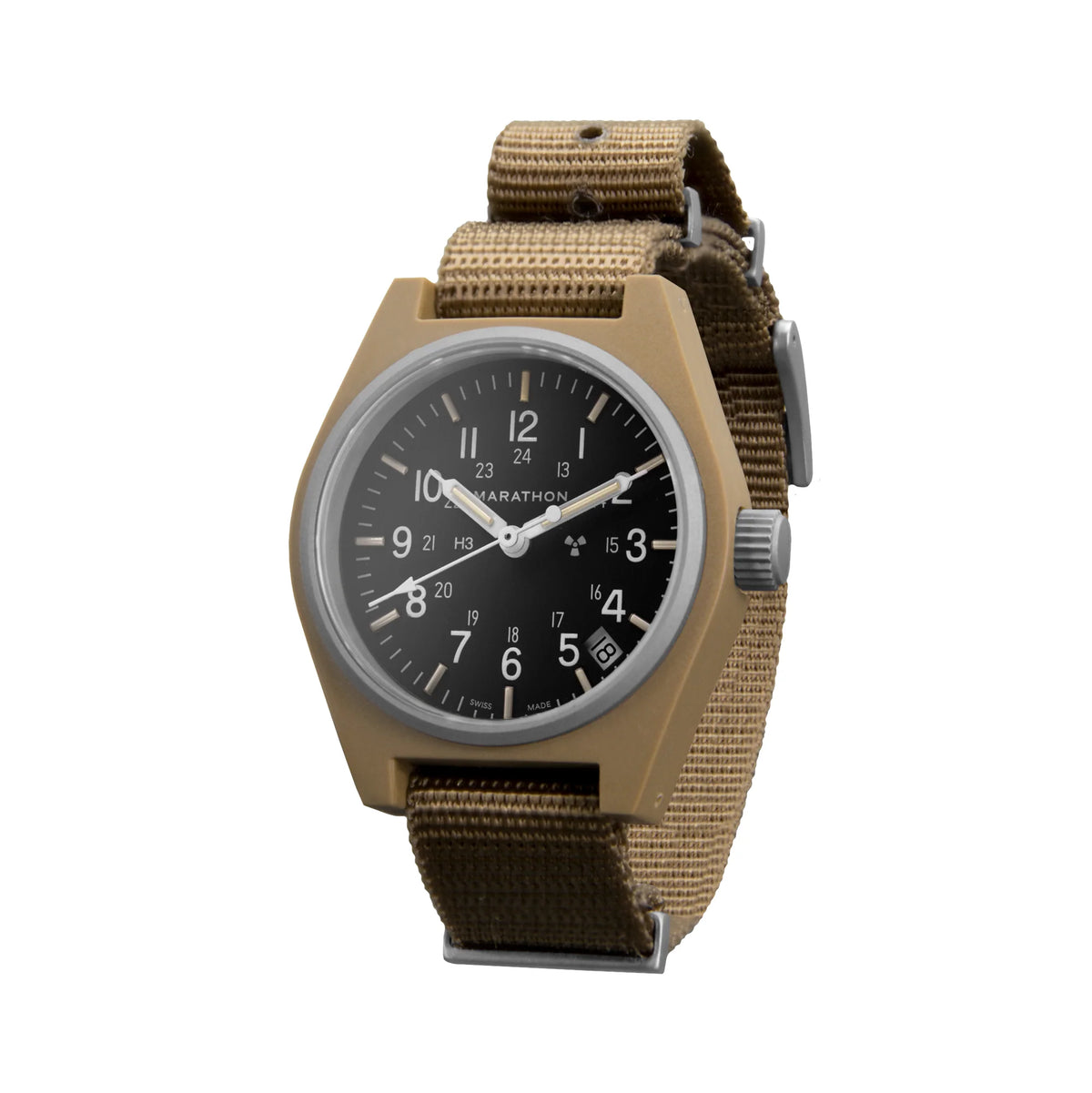 MARATHON LAND GENERAL PURPOSE DESERT TAN WITH DATE 34MM DEFSTAN