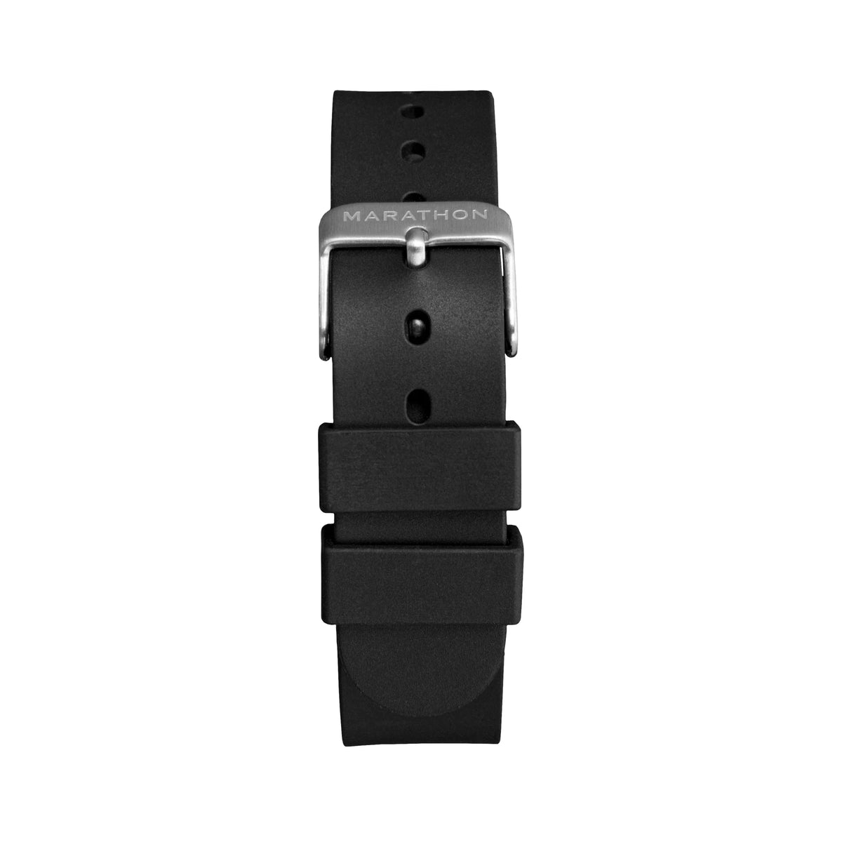 MARATHON BLACK 18MM TWO-PIECE RUBBER DIVE STRAP
