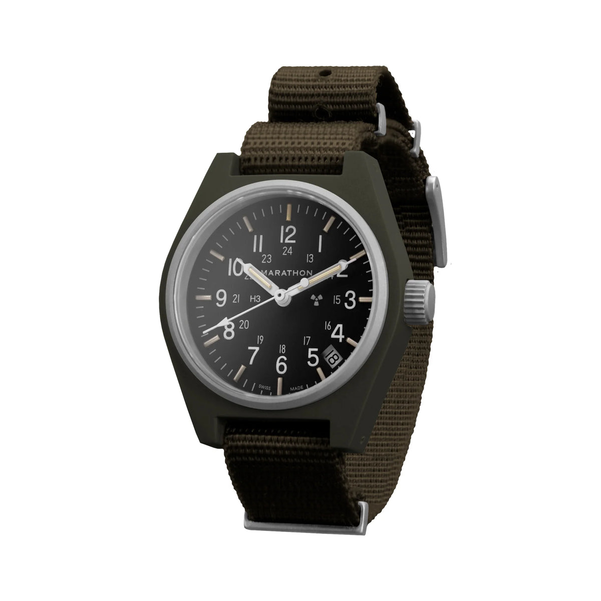 MARATHON LAND GENERAL PURPOSE SAGE GREEN WITH DATE 34MM DEFSTAN