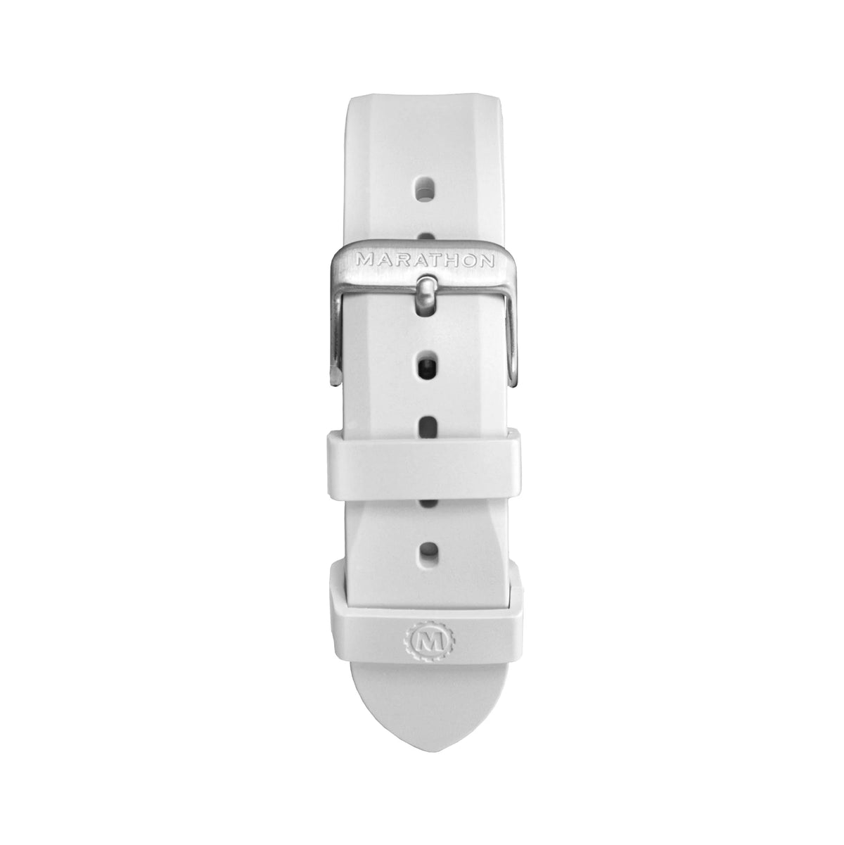 MARATHON WHITE 20MM TWO-PIECE RUBBER DIVE STRAP