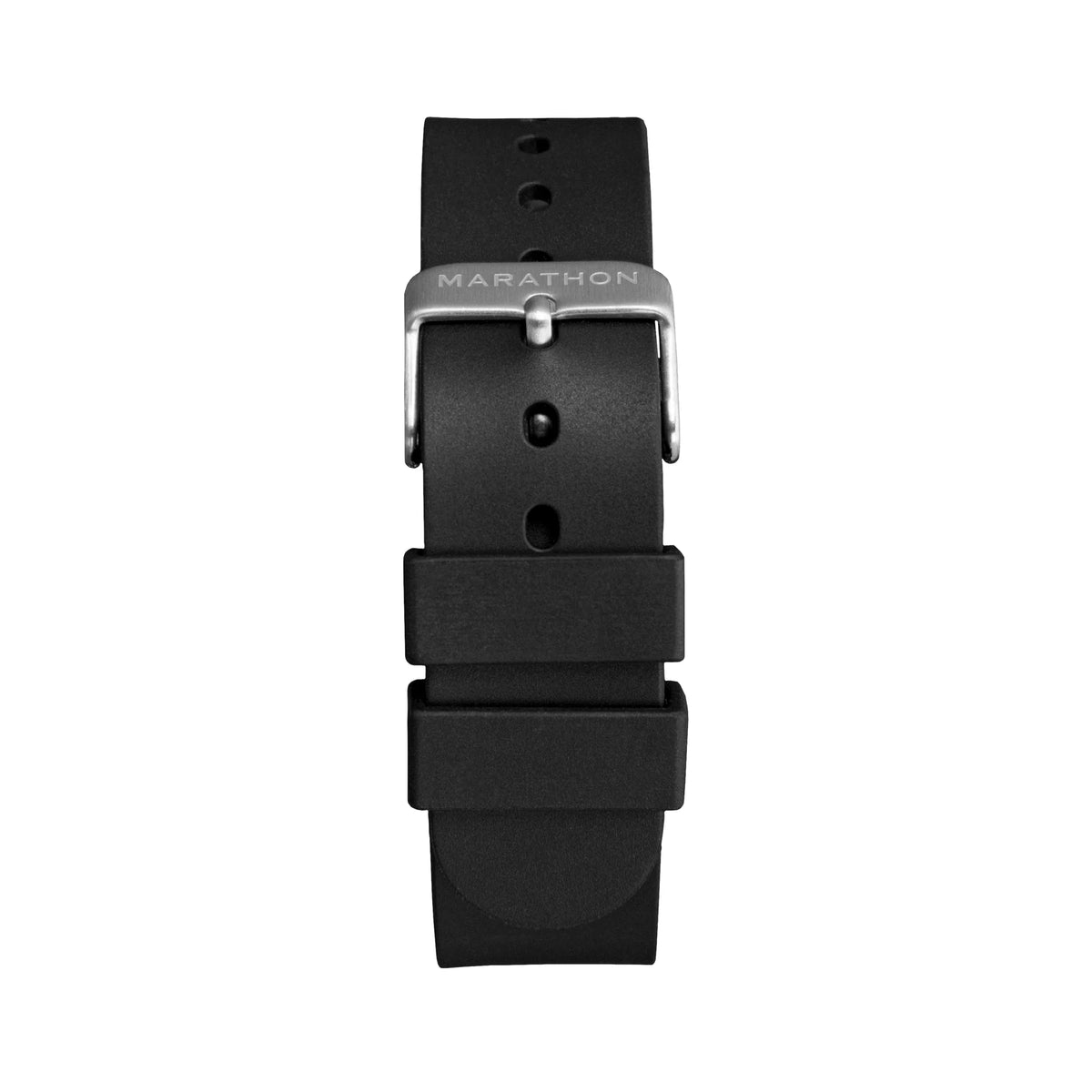 MARATHON BLACK 20MM SINGLE-PIECE RUBBER WATCH STRAP