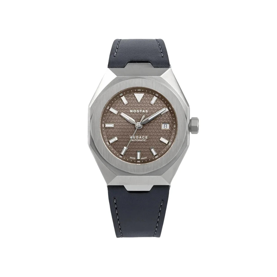 NOSTAS SPORTS AUDACE BROWN GUN LEATHER 39MM