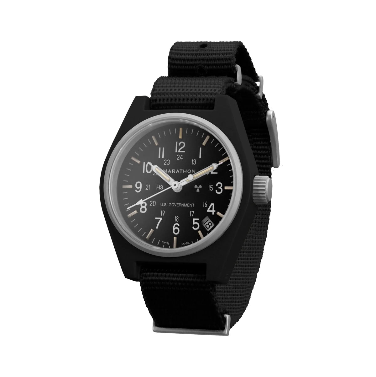 MARATHON LAND GENERAL PURPOSE BLACK WITH DATE 34MM DEFSTAN