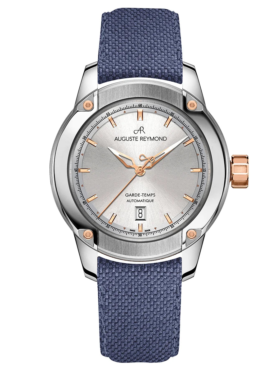 AUGUSTE REYMOND UNITY SUNBRUSHED SILVER AND GOLD GENTLEMAN’S DRESS BLUE SEAQUAL®