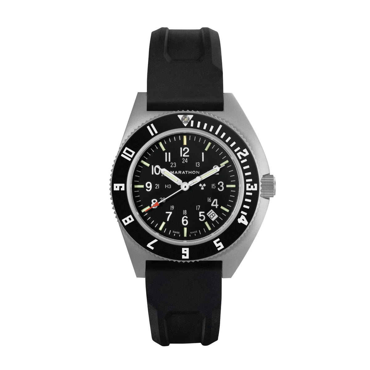 MARATHON AIR PILOT'S SSNAV-D STEEL NAVIGATOR WITH DATE 41MM RUBBER