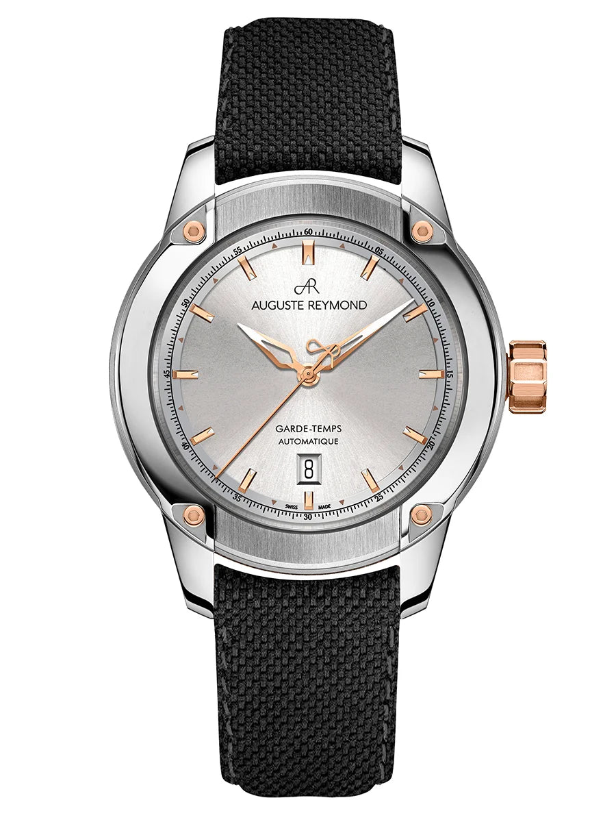 AUGUSTE REYMOND UNITY SUNBRUSHED SILVER AND GOLD GENTLEMAN’S DRESS BLACK SEAQUAL®
