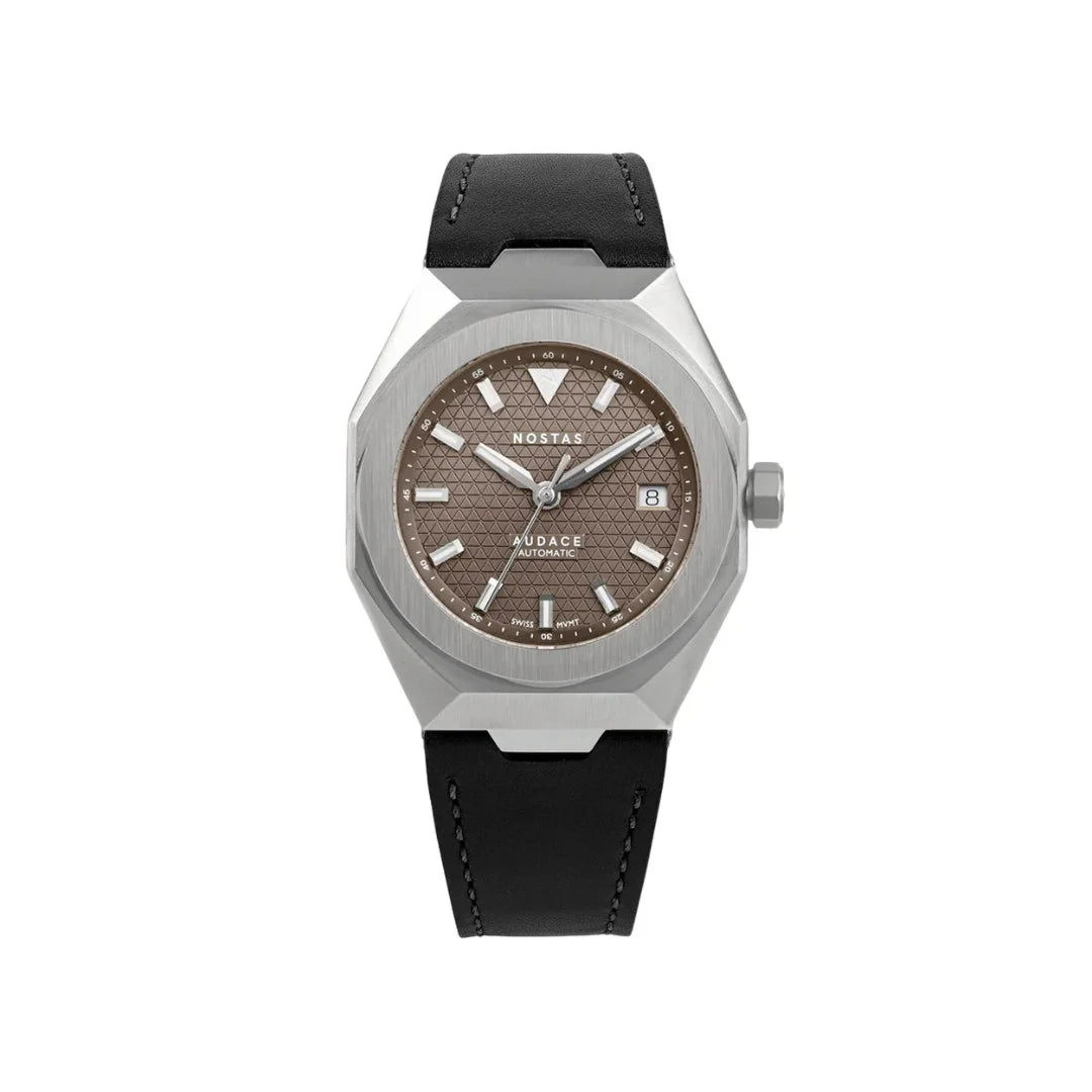 NOSTAS SPORTS AUDACE BROWN BLACK LEATHER 39MM