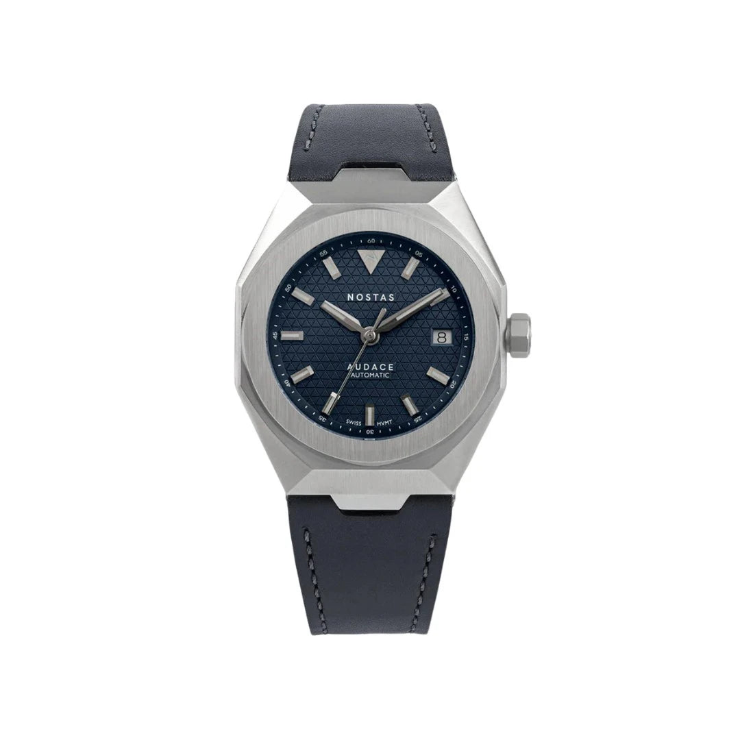 NOSTAS SPORTS AUDACE BLUE GUN LEATHER 39MM