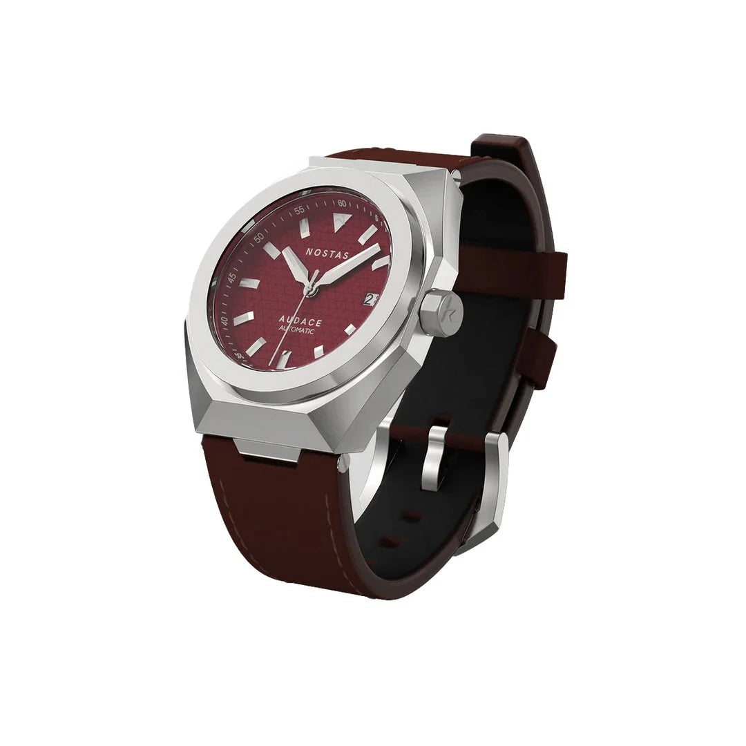 NOSTAS SPORTS AUDACE RED RED BROWN LEATHER 39MM