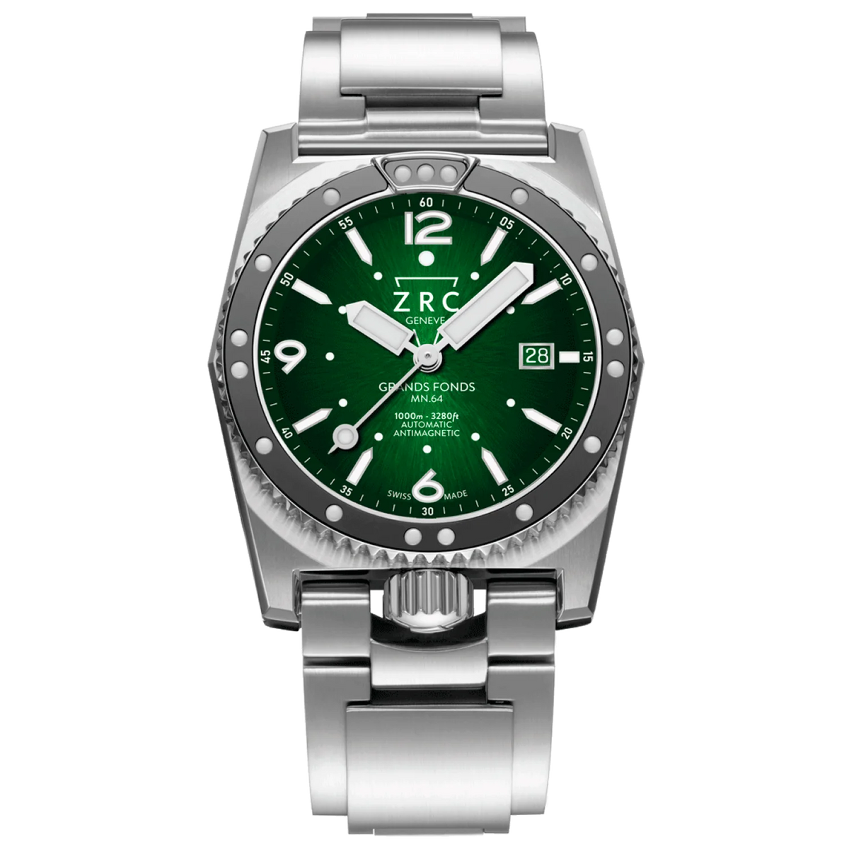 ZRC MN64 IRIDIUM GREEN BRACELET DATE