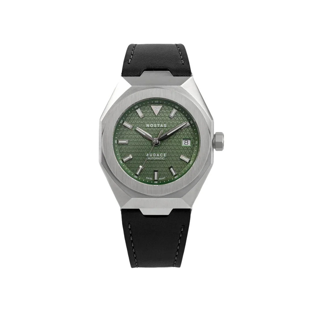 NOSTAS SPORTS AUDACE GREEN BLACK LEATHER 39MM