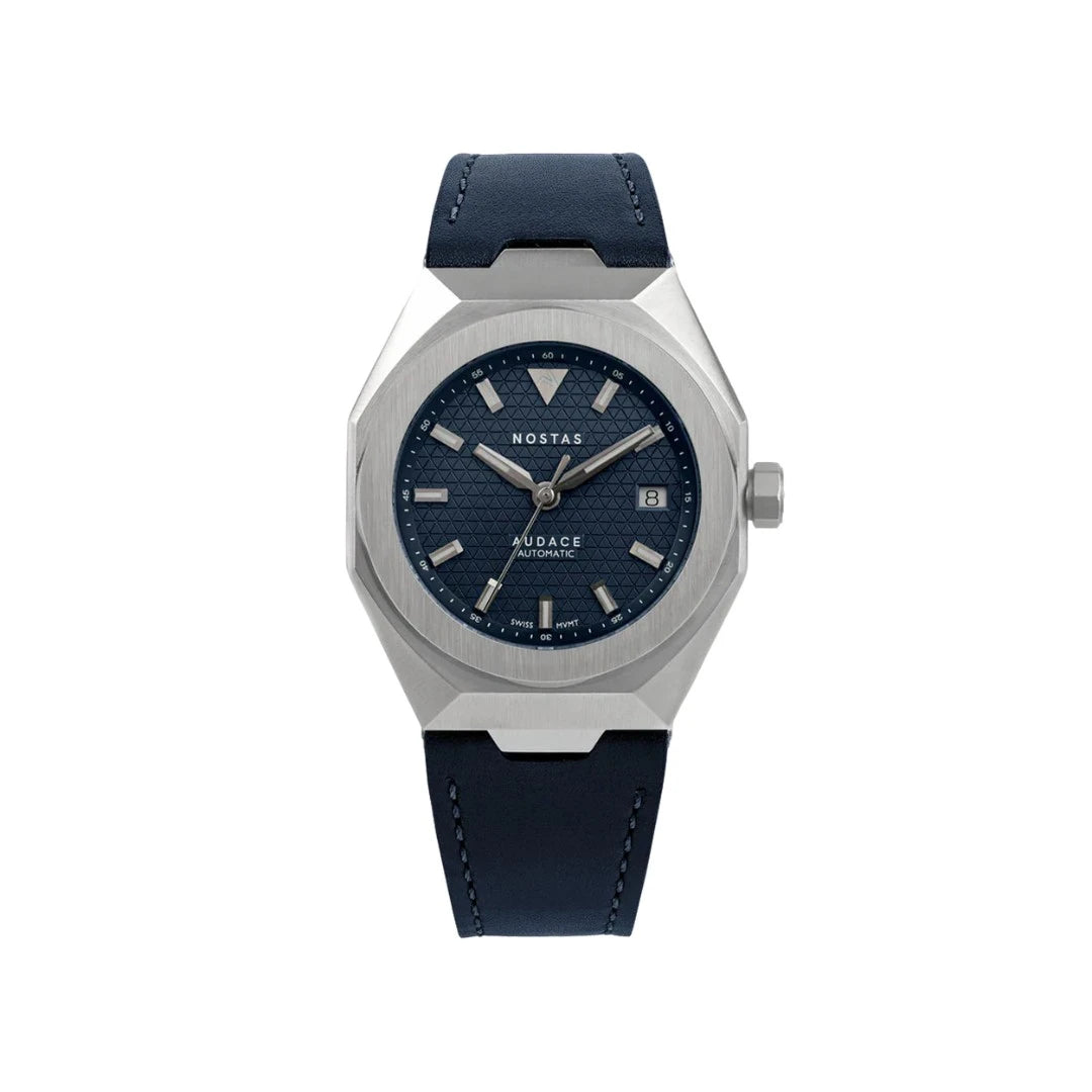 NOSTAS SPORTS AUDACE BLUE BLUE LEATHER 39MM