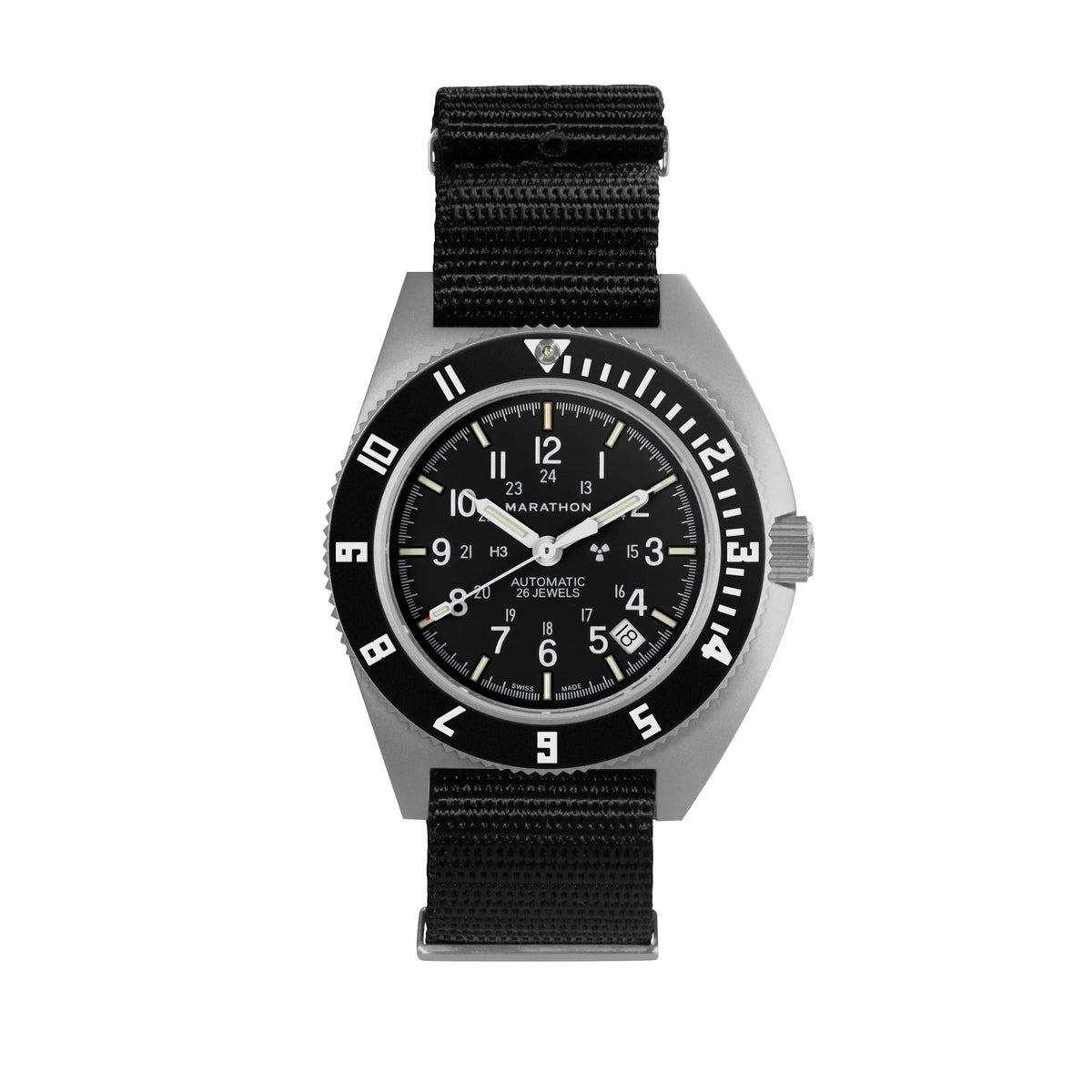 MARATHON AIR PILOT'S SSNAV-AUTO STEEL NAVIGATOR WITH DATE AUTOMATIC 41MM DEFSTAN