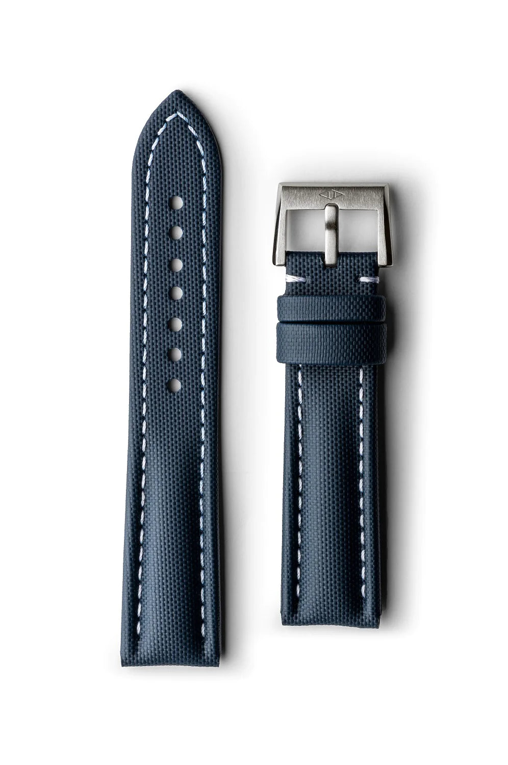 ARTEM CLASSIC NAVY BLUE SAILCLOTH WATCH STRAP WITH WHITE STITCHING