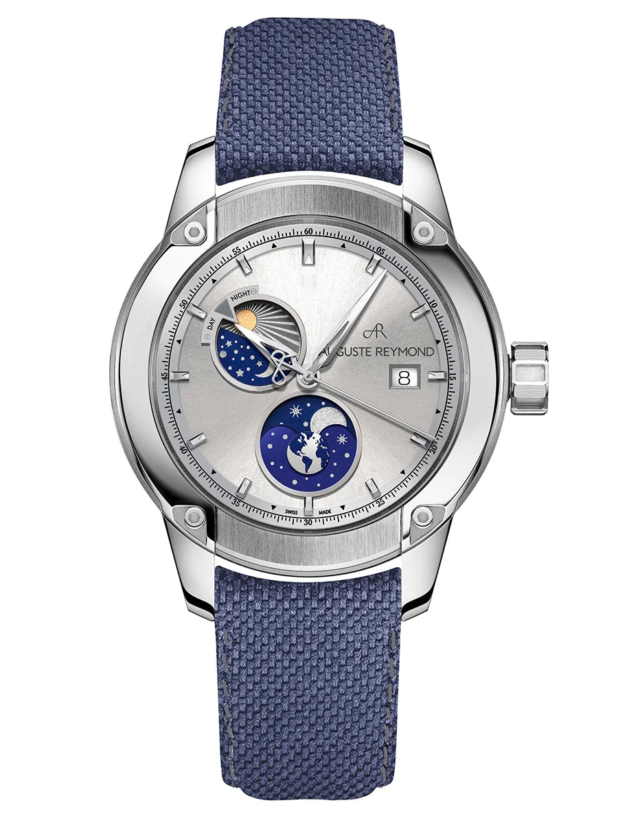AUGUSTE REYMOND UNITY DAY AND NIGHT SUNBRUSHED SILVER GENTLEMAN’S DRESS BLUE SEAQUAL®