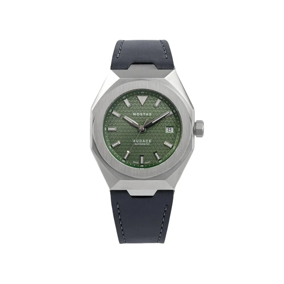 NOSTAS SPORTS AUDACE GREEN GUN LEATHER 39MM