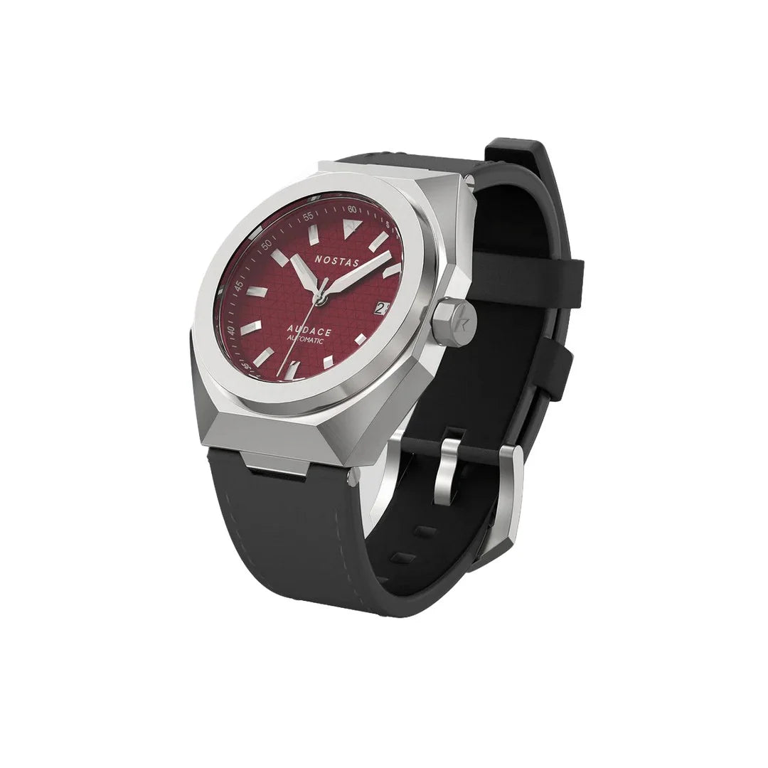 NOSTAS SPORTS AUDACE RED GUN LEATHER 39MM