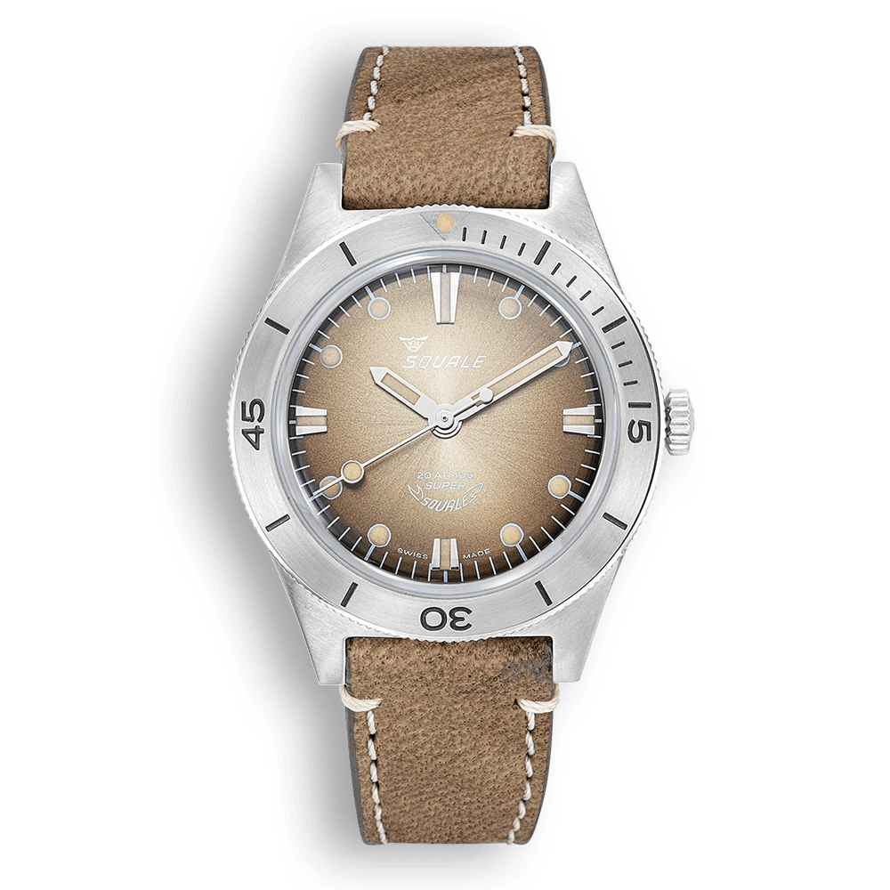SQUALE SUPER-SQUALE SUNRAY BROWN LEATHER