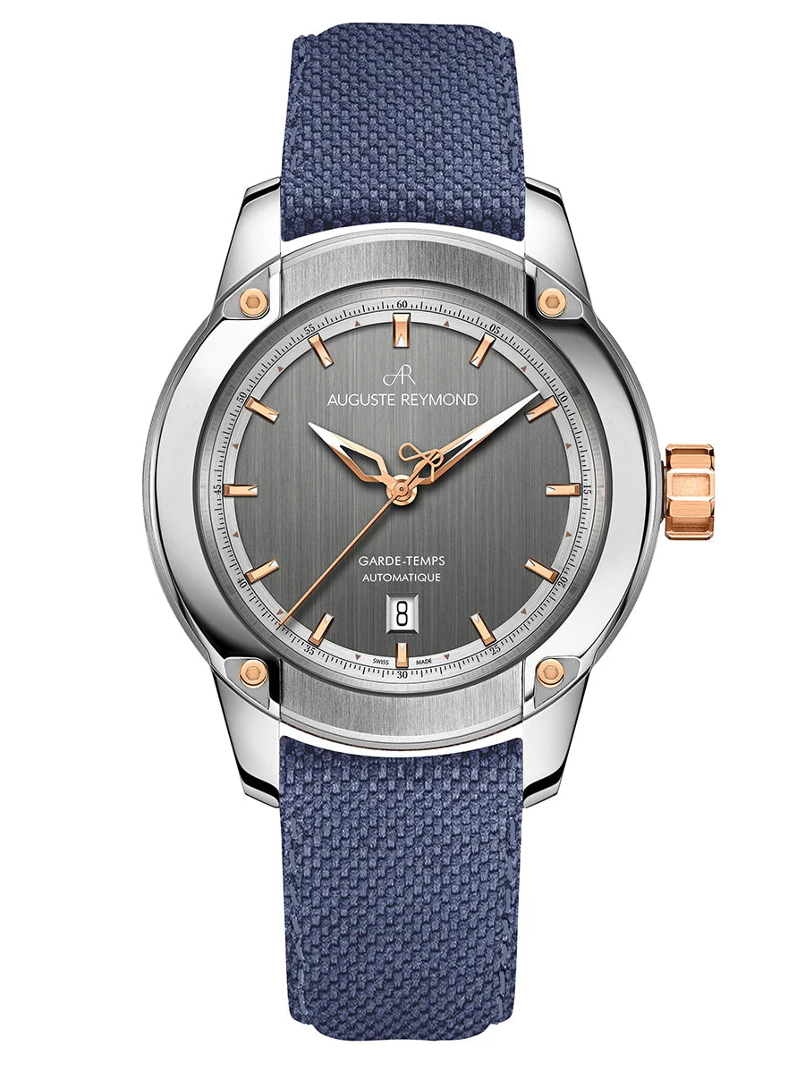 AUGUSTE REYMOND UNITY GREY AND GOLD GENTLEMAN’S DRESS BLUE SEAQUAL®