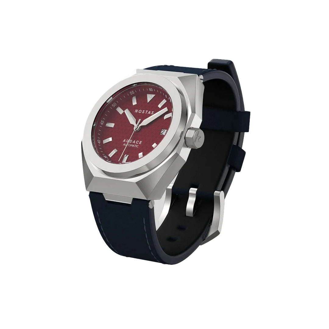 NOSTAS SPORTS AUDACE RED BLUE LEATHER 39MM