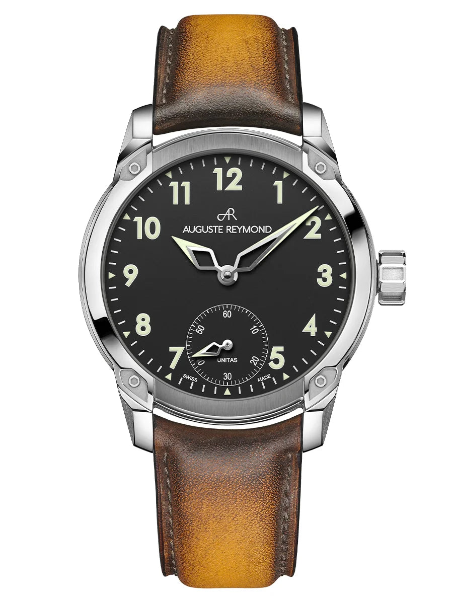 AUGUSTE REYMOND ORIGIN UNITAS BLACK GENTLEMAN’S DRESS BROWN LEATHER