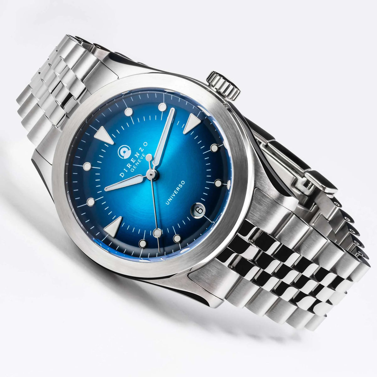 DIRENZO DRZ 07 RETRO DRESS BLUE BRACELET 37MM WITH DATE