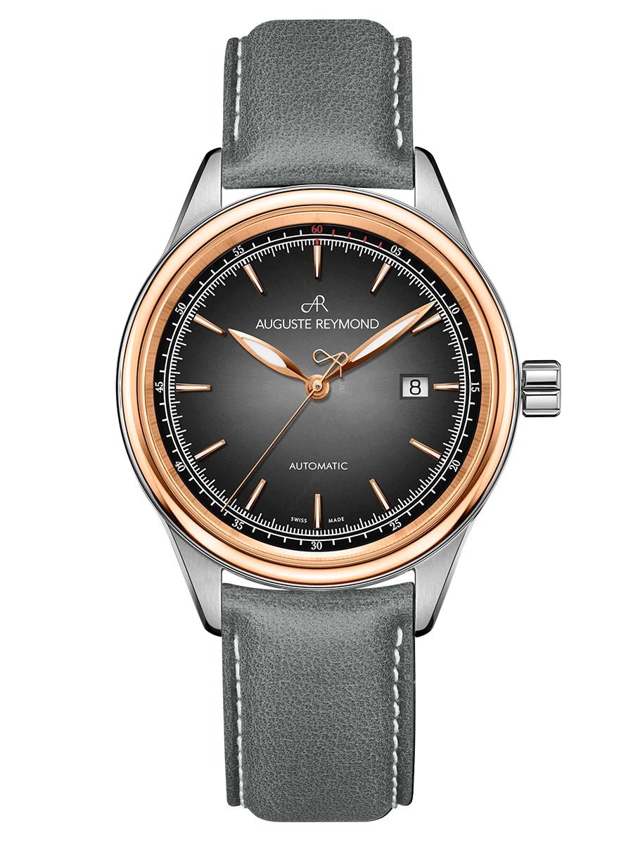 AUGUSTE REYMOND HERITAGE 1898 ANTHRACITE AND GOLD GENTLEMAN’S DRESS LEATHER - WATCHH