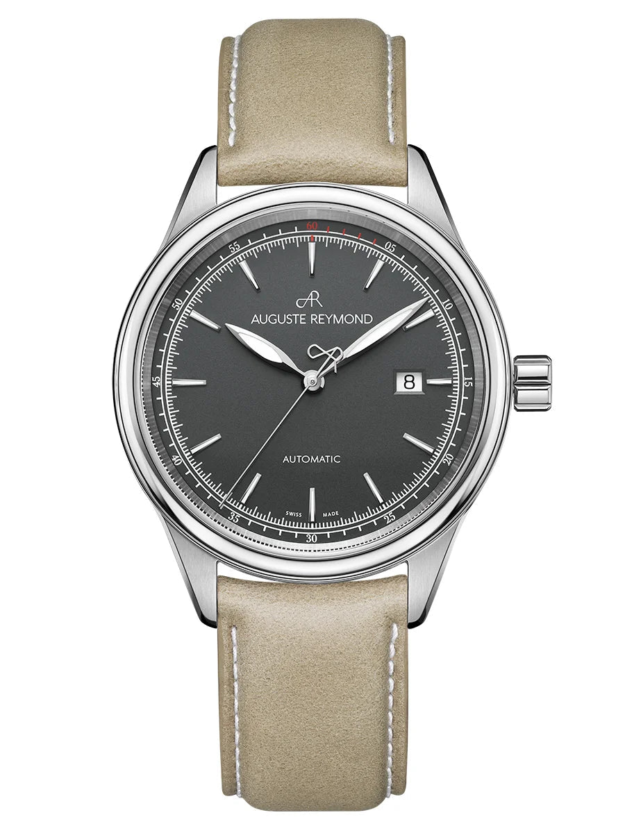 AUGUSTE REYMOND HERITAGE 1898 BLACK GENTLEMAN’S DRESS LEATHER - WATCHH