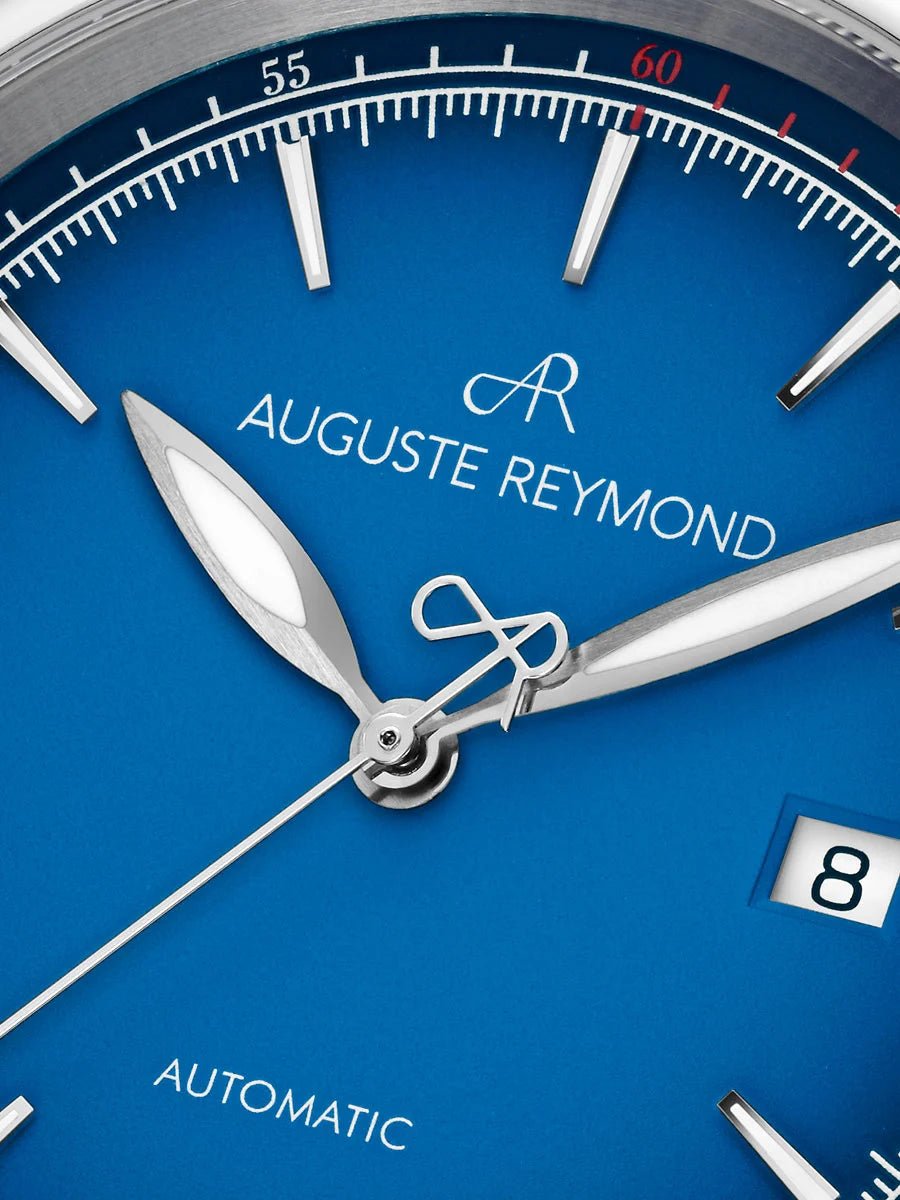 AUGUSTE REYMOND HERITAGE 1898 BLUE GENTLEMAN’S DRESS LEATHER - WATCHH