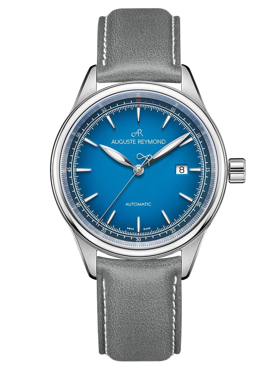 AUGUSTE REYMOND HERITAGE 1898 BLUE GENTLEMAN’S DRESS LEATHER - WATCHH